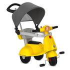 Triciclo Banderetta com Capota Passeio & Pedal Amarelo - Bandeirante