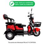 Triciclo Elétrico - Smart PAM - 800w 48v 25Ah - Vermelho - Plug and Move