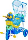 Triciclo Infantil Azul Com capota 2x1