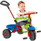 Triciclo Infantil Bandeirante Smart Plus - 3 em 1 - Pedal e Passeio com Aro - Vermelho/Azul/Verde