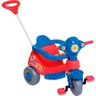 Triciclo Infantil Calesita Velocita - 2 em 1 - Pedal e Passeio com Aro - Vermelho/Azul