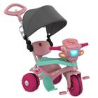 Triciclo Infantil com Capota - Passeio e Pedal - Rosa - Bandeirante