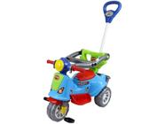 Triciclo Infantil Passeio Empurrador 2 Em 1 Importway BW003AZ Motoca Azul