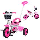 Triciclo Infantil com Empurrador Crianças 3 Rodas Pedal Passeio Flex 30kg