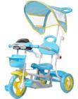 Triciclo Infantil Com Empurrador Pedal E Capo Azul - Importway