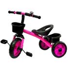 Triciclo Infantil com Pedal Bicicleta Motoca 3 Rodas Passeio com Cestos Rosa Importway Bw308rs