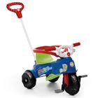 Triciclo Infantil Com Pedal Empurrador Proteção Buzina Banco Ajustavel 2 EM 1 Tatetico Andador Carrinho Para Passeio