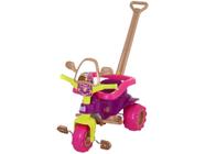 Triciclo Infantil Dino Pink com Empurrador - Cestinha Emite Sons Magic Toys