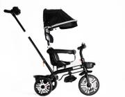 Triciclo Infantil Empurrador Com Capota 2 em 1 Zupa Preto Baby Style