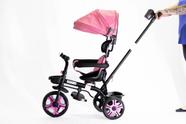 Triciclo Infantil Empurrador Com Capota 2 em 1 Zupa Rosa Baby Style
