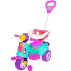 Triciclo Infantil Maral Retrô Com Empurrador Pink