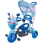 Triciclo Infantil Moto com Capota Azul 900102 BEL