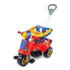 Triciclo Infantil Multifuncional 2 em 1 com Haste Removível Pedal Apoio de Pé Suporta 25kg Maral