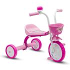 Triciclo Infantil Nathor Rosa Branco