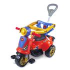 Triciclo Infantil Spider Diversão com Haste de Empurrar Pedal Alça de Segurança e Porta Objetos