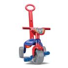 Triciclo Infantil Tchuco Heróis Super Teia Com Haste Samba Toys