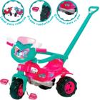 Triciclo Infantil Tico Tico Uni Lançamento com Empurrador Motoca Menina Magic Toys