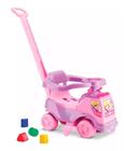 Triciclo Infantil Totoka Plus c/ Som Empurrador Motoca Carro Rosa 6001 Cód. 2313