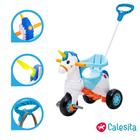 Triciclo Infantil Unicornio com Luz e Som Passeio e Pedal Calesita Brinquedos 