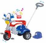 Triciclo Infantil Zoom Policia Azul Velotrol Tonquinha Tico Tico Motoca Menino Menina