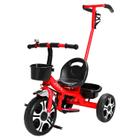 Triciclo Mini Bike 3 Rodas Infantil Vermelho Meninos E Meninas Até 25 Kg Com Cestinhas E Haste Direcional - Zippy Toys