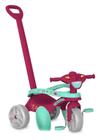 Triciclo Motoca Infantil Bandeirante 842 Passeio E Pedal Flower Rosa + estojo Branca de neve