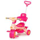 Triciclo Motoca Totoca Infantil Com Haste e Barra de Proteção Removível Toy Menina Rosa Urban Baby