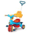 Triciclo Motoca Totoca Infantil Com Haste e Barra de Proteção Removível Toy Menino Azul Urban Baby