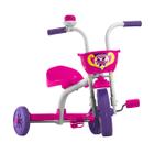 Triciclo Motoquinha Infantil Para Meninas Branco e Rosa Roda PP