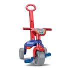 Triciclo Tchuco Heróis Super Teia C/ Empurrador - Samba Toys