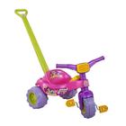 Triciclo Tico-Tico Baby Monsters com Som e Haste Rosa - 2239 - Magic Toys