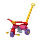 Triciclo Tico-Tico da Mônica com Aro Protetor e Haste Rosa - 2563 - Magic Toys