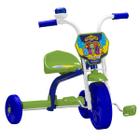 Triciclo Velocípede Para Meninos Top Boys Azul e Verde Roda PP