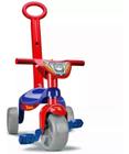 Triciclo Velotrol Herois Motoca Vermelho Velocípede C Haste - Samba Toys