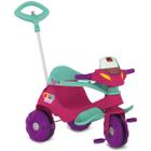 Tricicolo infantil velobaby passeio e pedal rosa bandeirante ref 357
