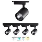 Trilho Eletrificado 1 Metro Preto Com 4 Spots Led 7W 3000K