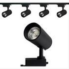 Trilho Eletrificado 1m Preto + 4 Spot Led 7w 3000K