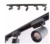 Trilho Eletrificado 60cm + 5 Spot Led 7w 3000k Bivolt Preto