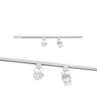 Trilho Eletrificado Branco 1m + 2 Spot + 2 LED Dicroica Mr16 6500K St2070