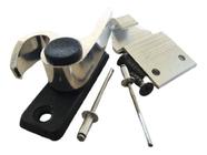 Trinco Fecho Japones Meia Lua Janela Aluminio Brilhante 2pç