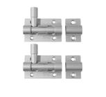 Trinco ferrolho de alumínio 5 cm fosco kit com 2 peças