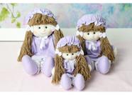 Trio boneca de pano lilas para Nichos e decorações quarto de bebê
