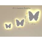 Trio Borboleta Luminosas Decorativas Parede - J & R Personalização em MDF