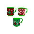 Trio Caneca de Natal de Plastico - 220 ml