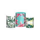 Trio Capa Cilindro Aloha 3D Em Tecido Com Elástico