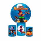 Trio Capa Cilindro + Painel Redondo 3D Halloween 1,50M Veste