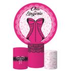 Trio Capa Cilindro + Painel Redondo Cha De Lingerie