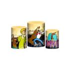 Trio Capa Cilindro Scooby Doo 3D Em Tecido Com Elástico