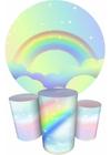 Trio Capas Cilindro+painel Redondo 1,50m Arco Íris