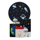 Trio Capas Cilindros Foguete Astronauta + Capa Painel Festa - Decoraset